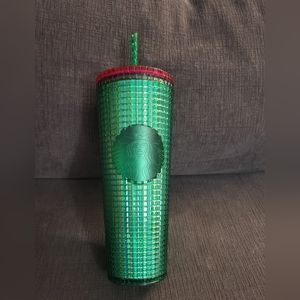 Starbucks Red/Green Prism Tumbler NWT